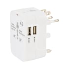 Erard - Adaptateur universel + charge USB (5V/2.4A) - UE/GB/USA - 230V/6A - smart charge