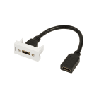 Erard - Plastron câblé 1 module - HDMI - obturateur LEGRAND - 4K/60ips - 45x22.5mm- 0m20