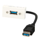 Erard - Plastron câblé 1 module - USB-A 3.2 gen 1 - obturateur LEGRAND - 45x22.5mm- 0m20