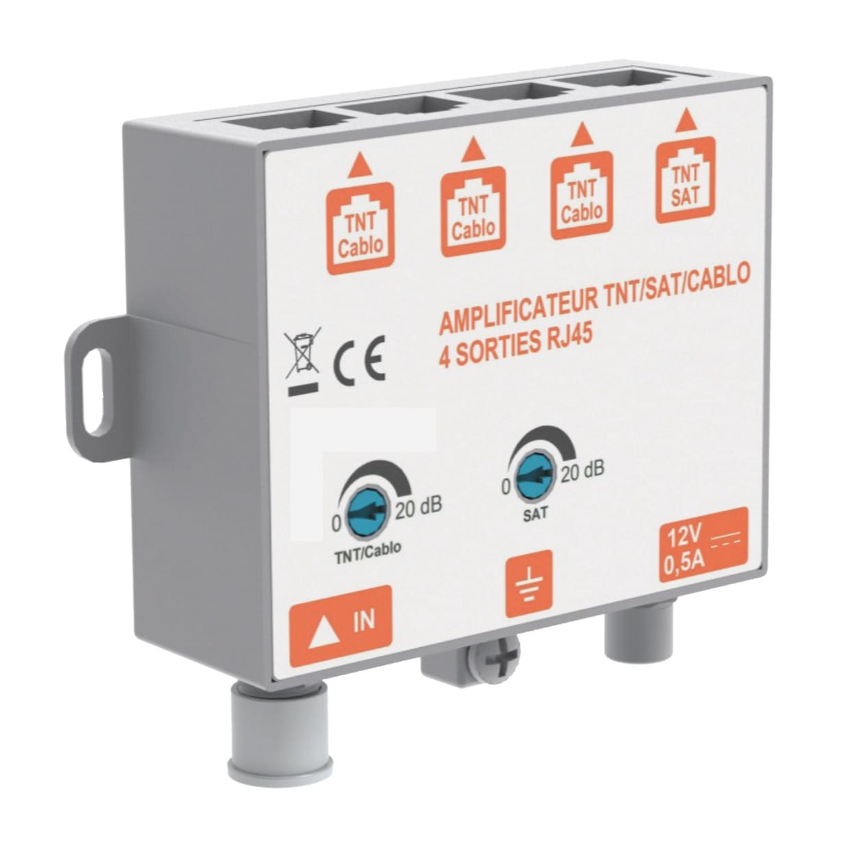 Erard - Amplificateur - convertisseur TV-SAT / RJ45 - 1 x 4