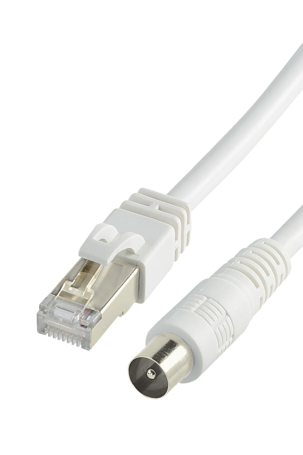 Erard - Cordon Balun actif TV 9.52 mm M / RJ45 M - impédance 100 en 75 Ohms - 0m70