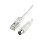 Erard - Cordon Balun actif TV 9.52 mm M / RJ45 M - impédance 100 en 75 Ohms - 0m70