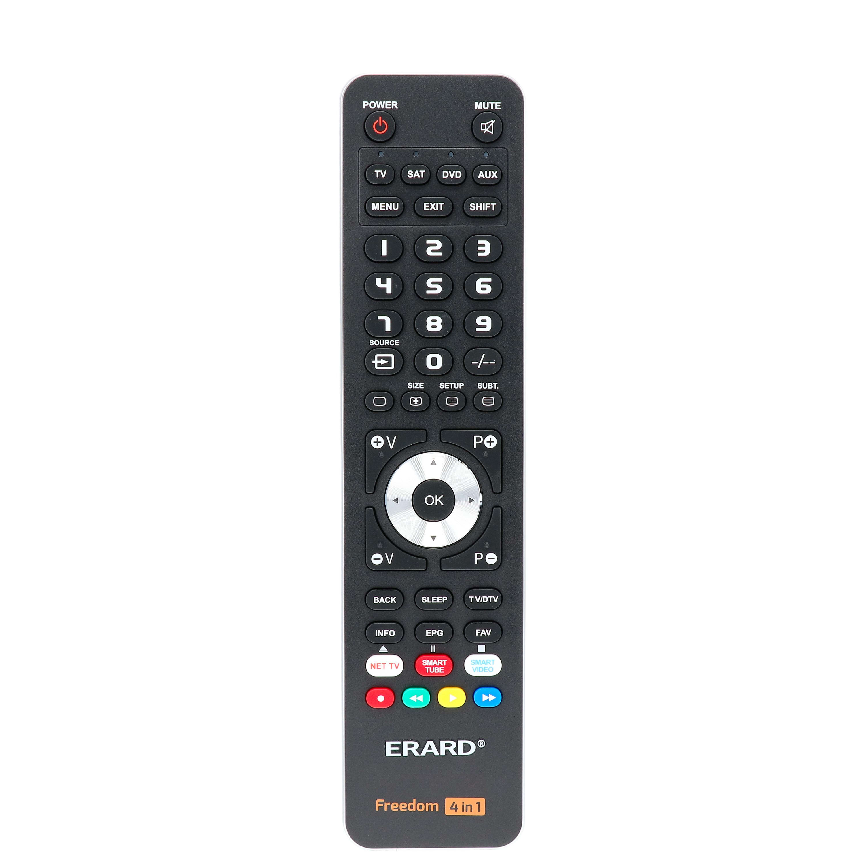 Erard - Télécommande universelle 4 en 1, couleur noire
