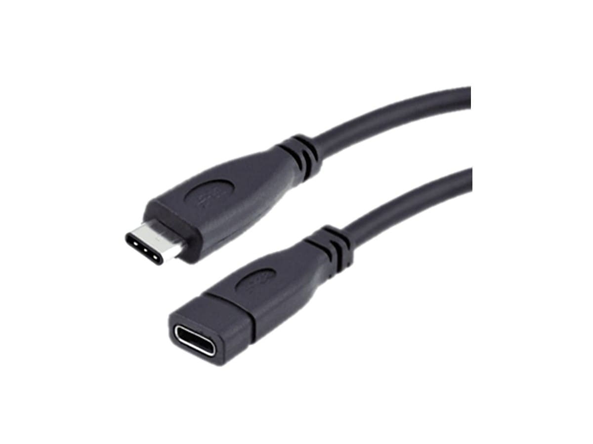 Erard - Cordon USB 3.2 gen 1 - C M/F - 3A - 5gbps - PD 60W - Alt+thun mode noir - 2 m