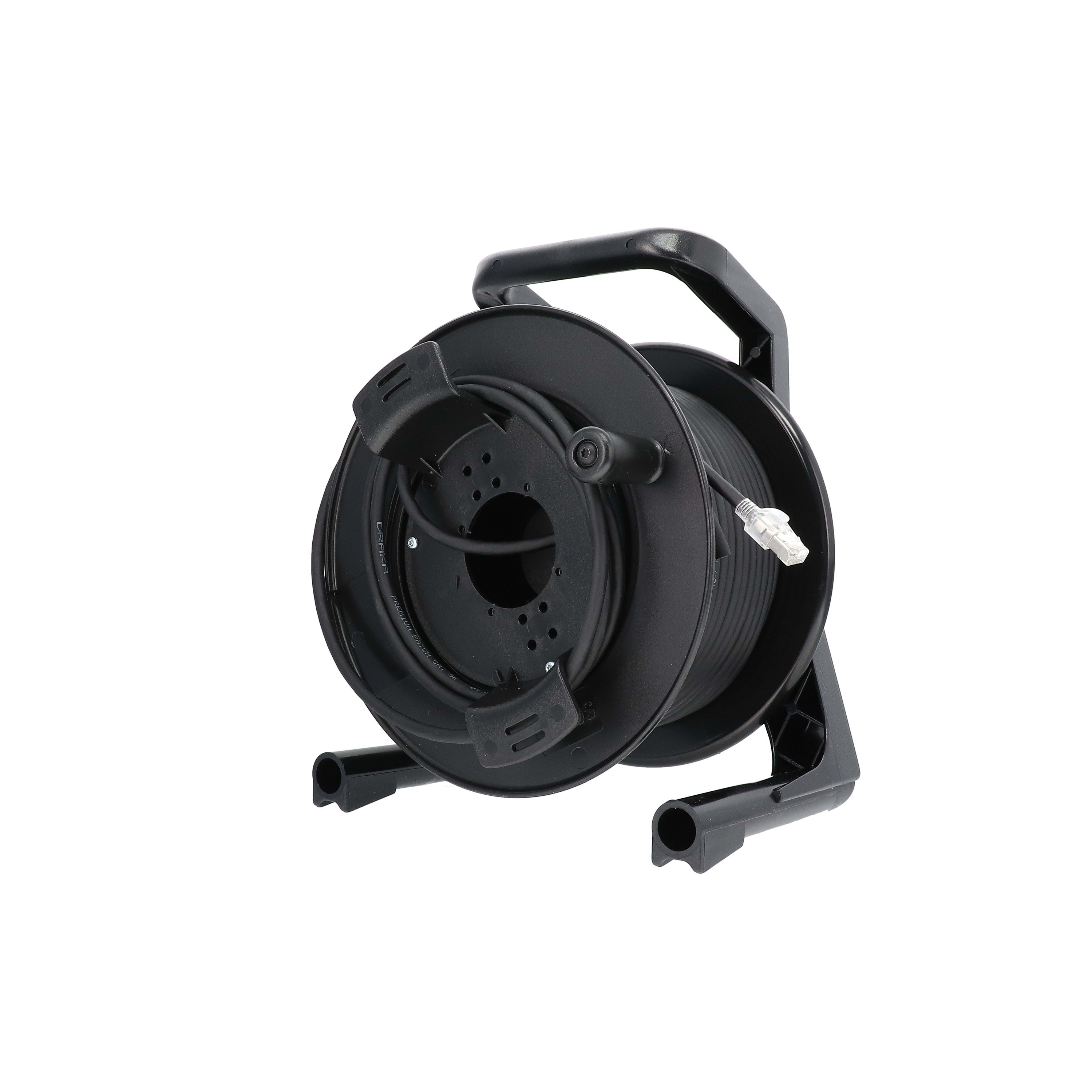 Erard - Enrouleur métal RJ45 cat 6a S/FTP  MM - connecteurs HRS - 50m