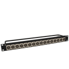 Erard - Panneau de brassage - alum - 16 traversées NEUTRIK BNC FF - 12 G - 1U - noir