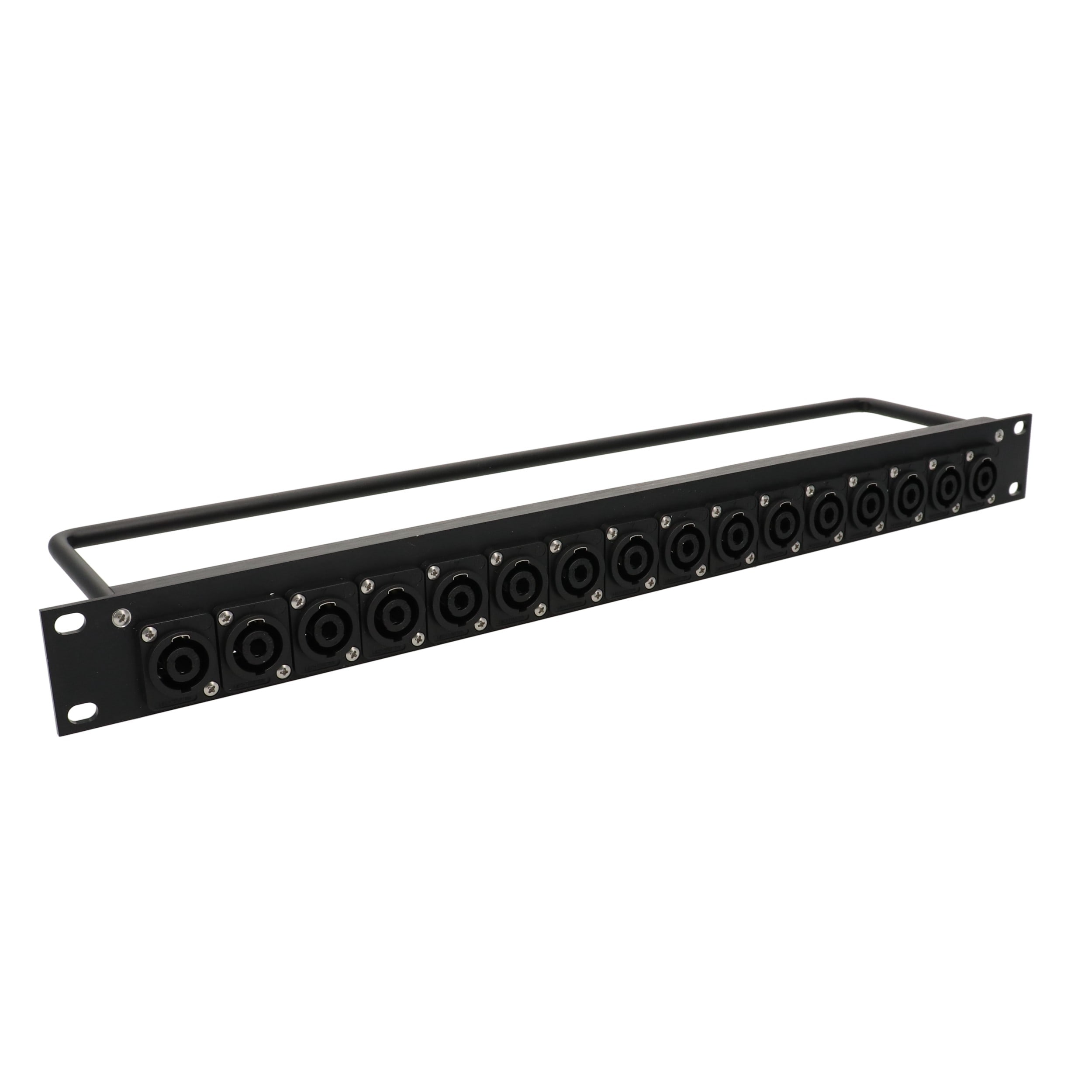 Erard - Panneau de brassage  - acier 1,2mm - 16 embases NEUTRIK Speakon 1U - noir