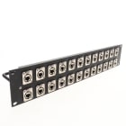 Erard - Panneau de brassage - acier 1,2mm - 24 embases NEUTRIK Ethercon - 2U - noir