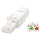 Erard - Prise RJ45 CAT6A PVC blanc pour câble 24 à 22AWG - Montage sans outil