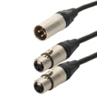 Erard - Cordon XLR 3 broches M / 2 XLR 3 broches F - connecteurs NEUTRIK - 0m50