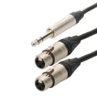 Erard - Cordon Jack 6.35 stéréo M / 2 XLR 3 broches F - connecteurs NEUTRIK - 10m