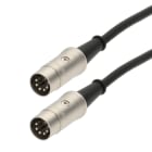 Erard - Cordon MIDI DIN 5 broches M/M -  1m- gaine noire