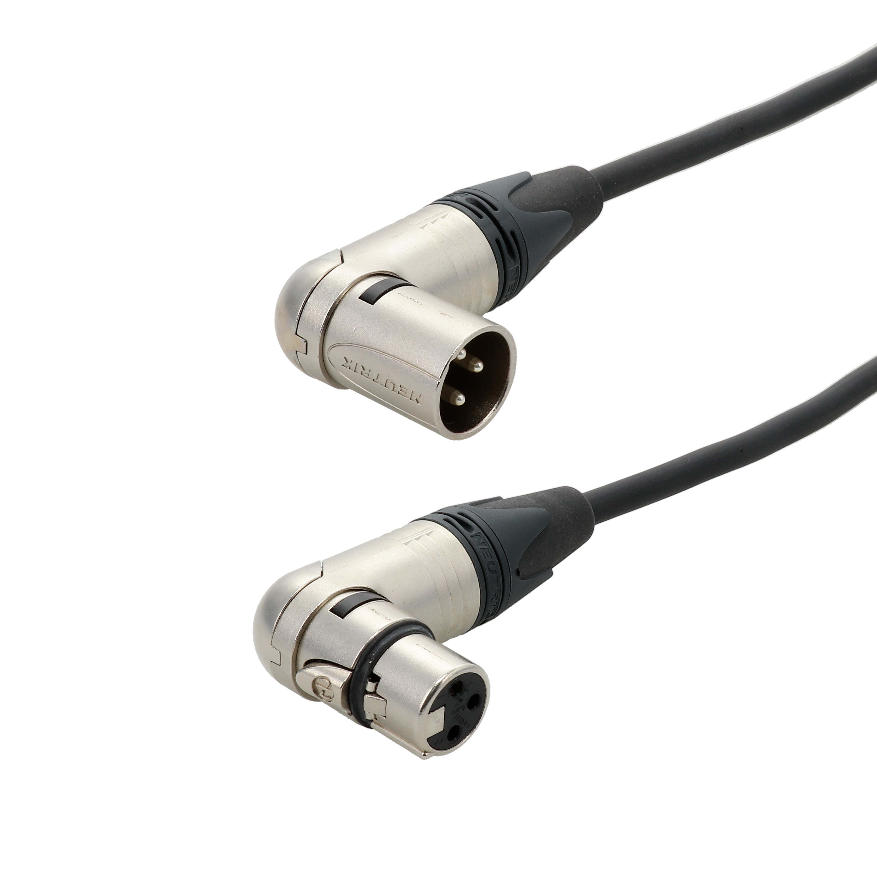 Erard - Cordon XLR 3 broches M/F - connecteurs coudés NEUTRIK - 1m