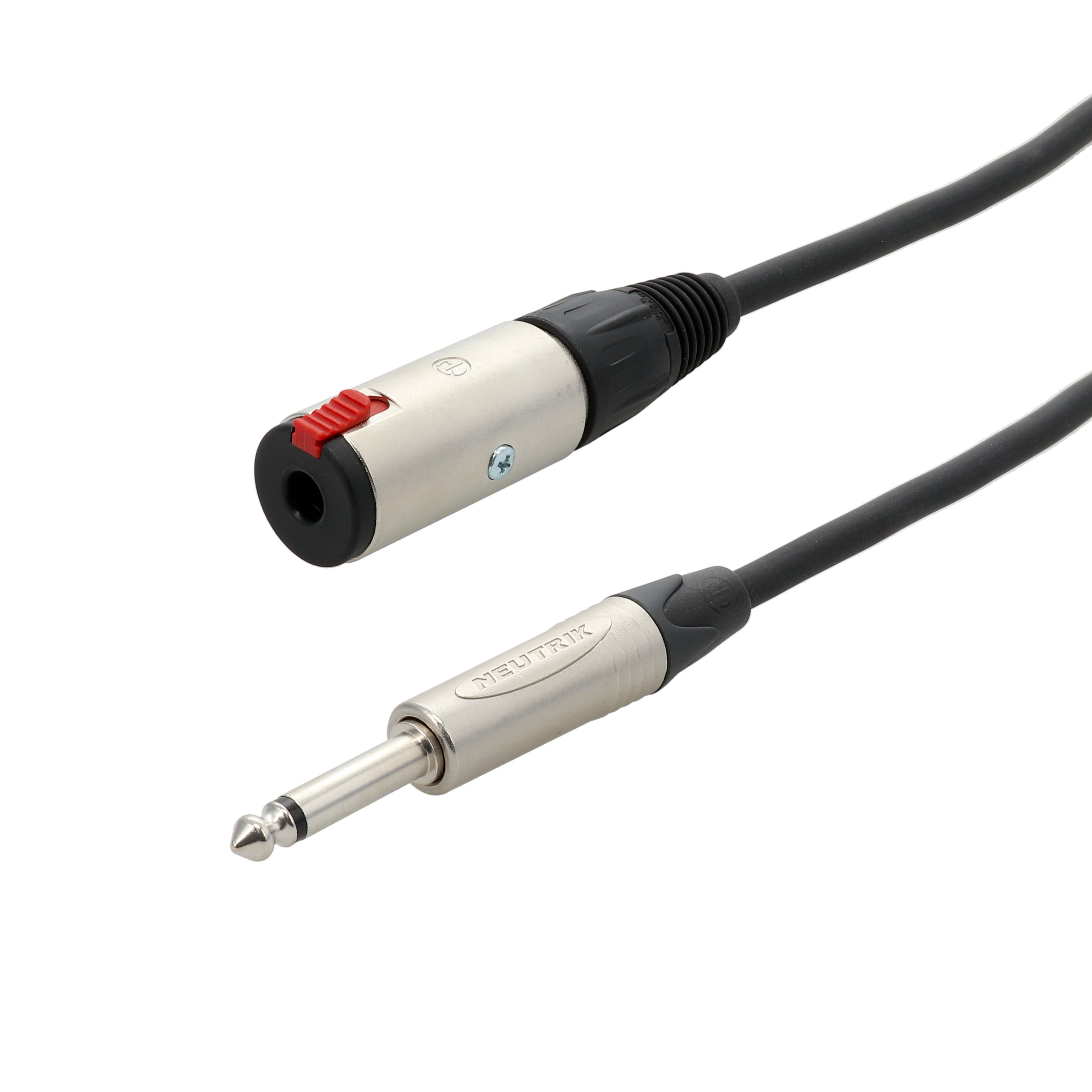 Erard - Cordon Jack 6.35 mono -  M/F - connecteurs NEUTRIK - 2m