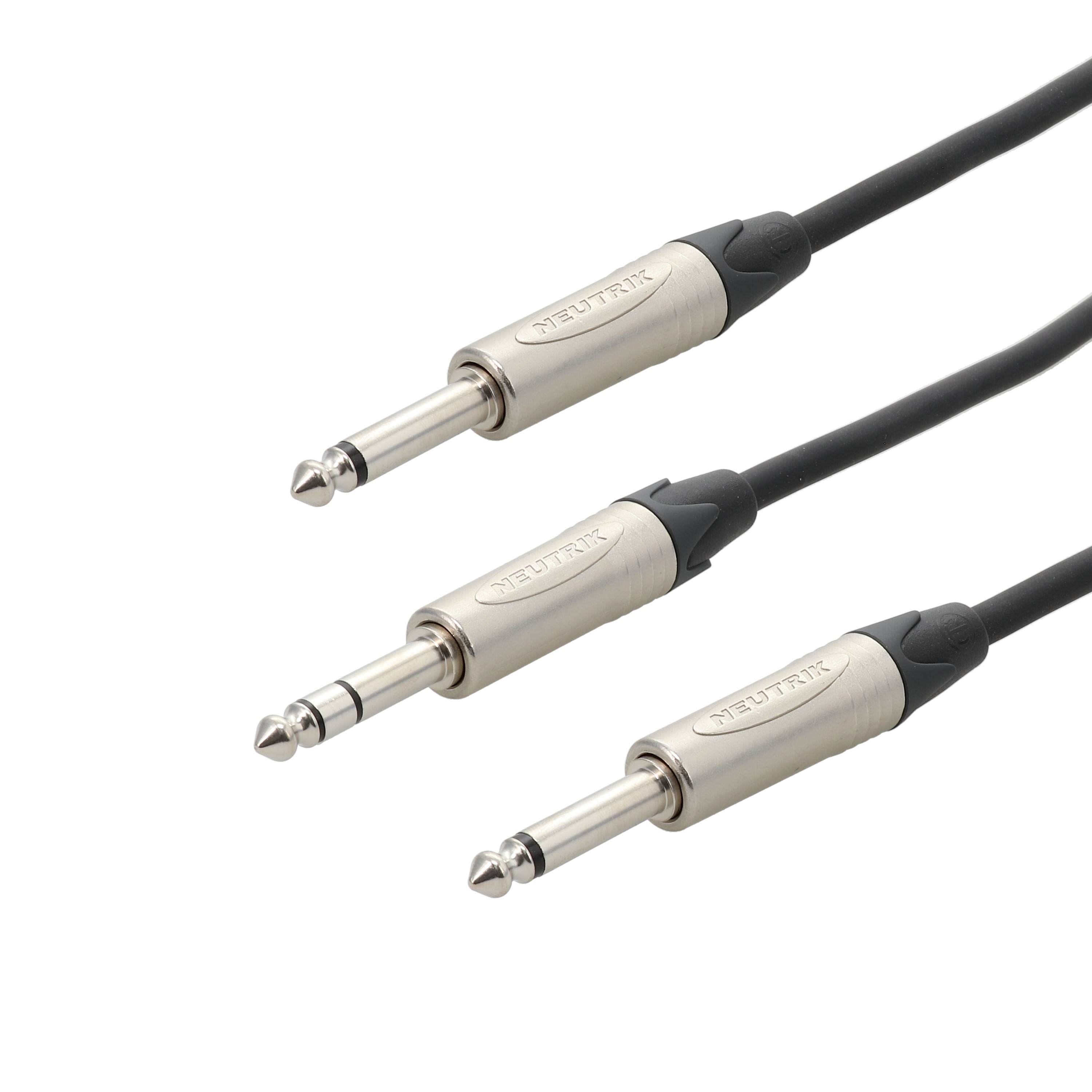 Erard - Cordon Jack 6.35 stéréo M / 2 x Jack 6.35 mono M - connecteurs NEUTRIK - 20m