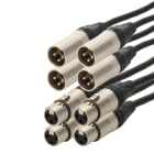 Erard - Cordon numérique XLR 3 broches M / XLR 3 broches F - 4 paires - - 10m