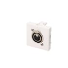 Erard - Plastron 2 modules XLR 5b F - à souder - obturateur LEGRAND - 45x45 mm - blanc