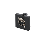 Erard - Plastron 2 modules XLR 5b F - à souder - 45x45 mm - anthracite