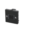 Erard - Plastron USB C 3.2 GEN2 - F/M - Trasersée Keystone - - anthracite