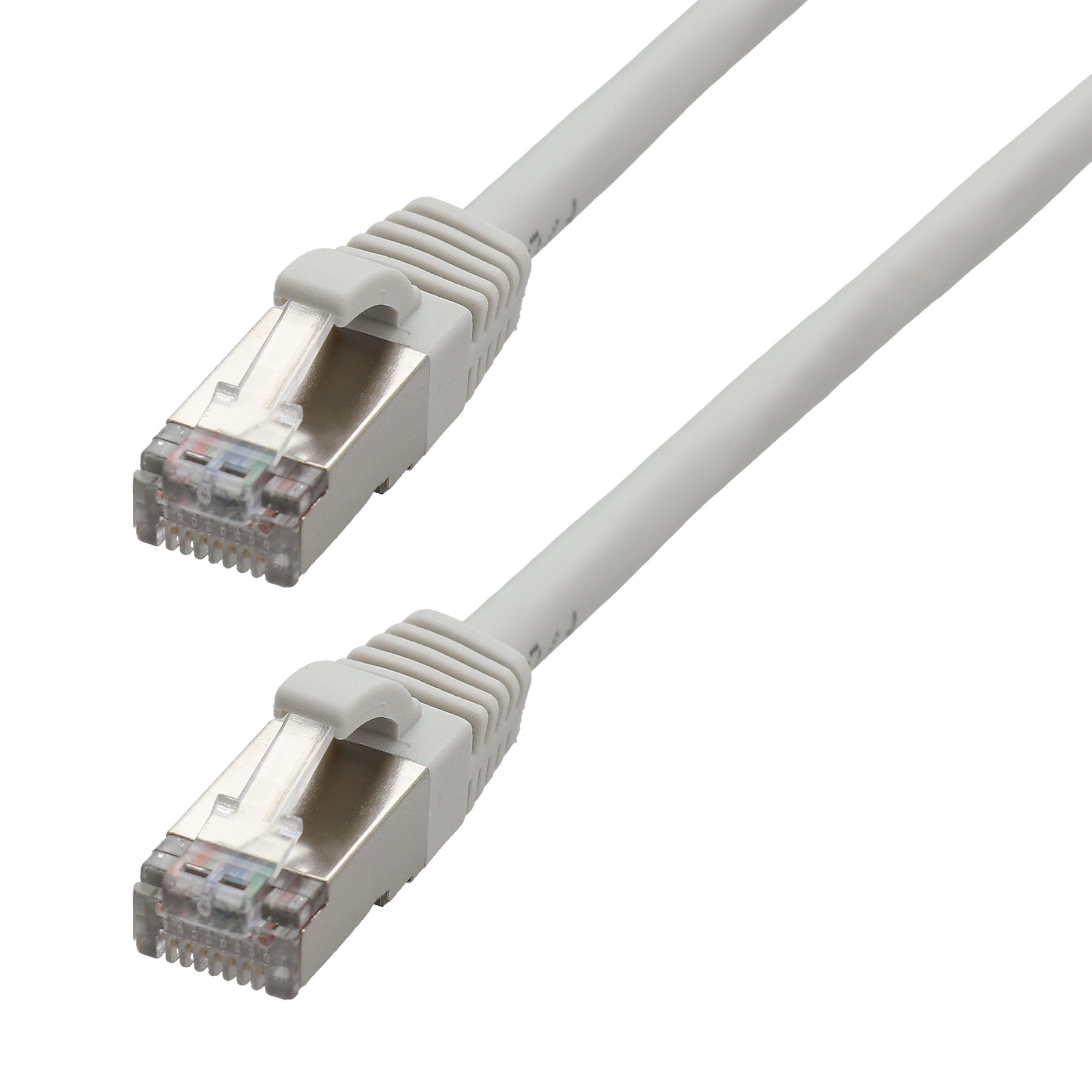 Erard - Cordon RJ45 M/M - Cat. 6a- F/UTP - Gaine LSZH grise - Snagless - 500MHz - 2m