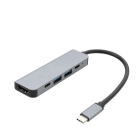 Erard - Dock USB C - 5 en 1 - vers 2xUSBC, 1xHDMI et 2xUSBA - autoalimenté