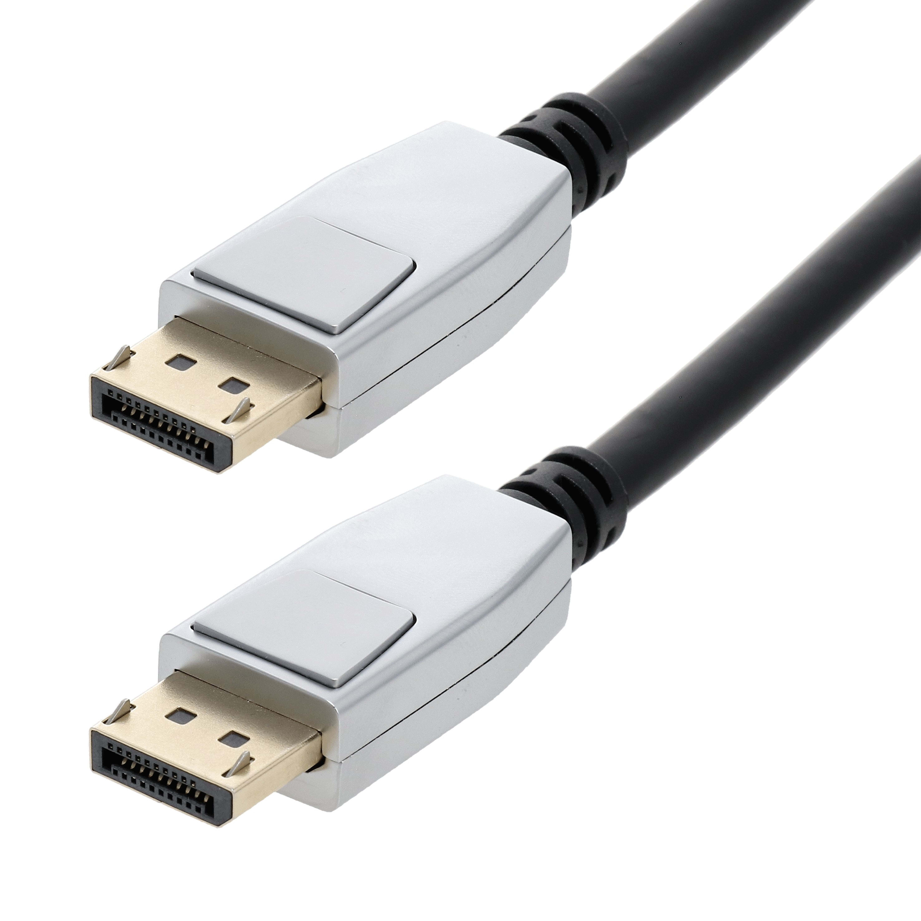 Erard - Cordon DisplayPort 2.1 M/M - 8K - prises métal - noir - 2m