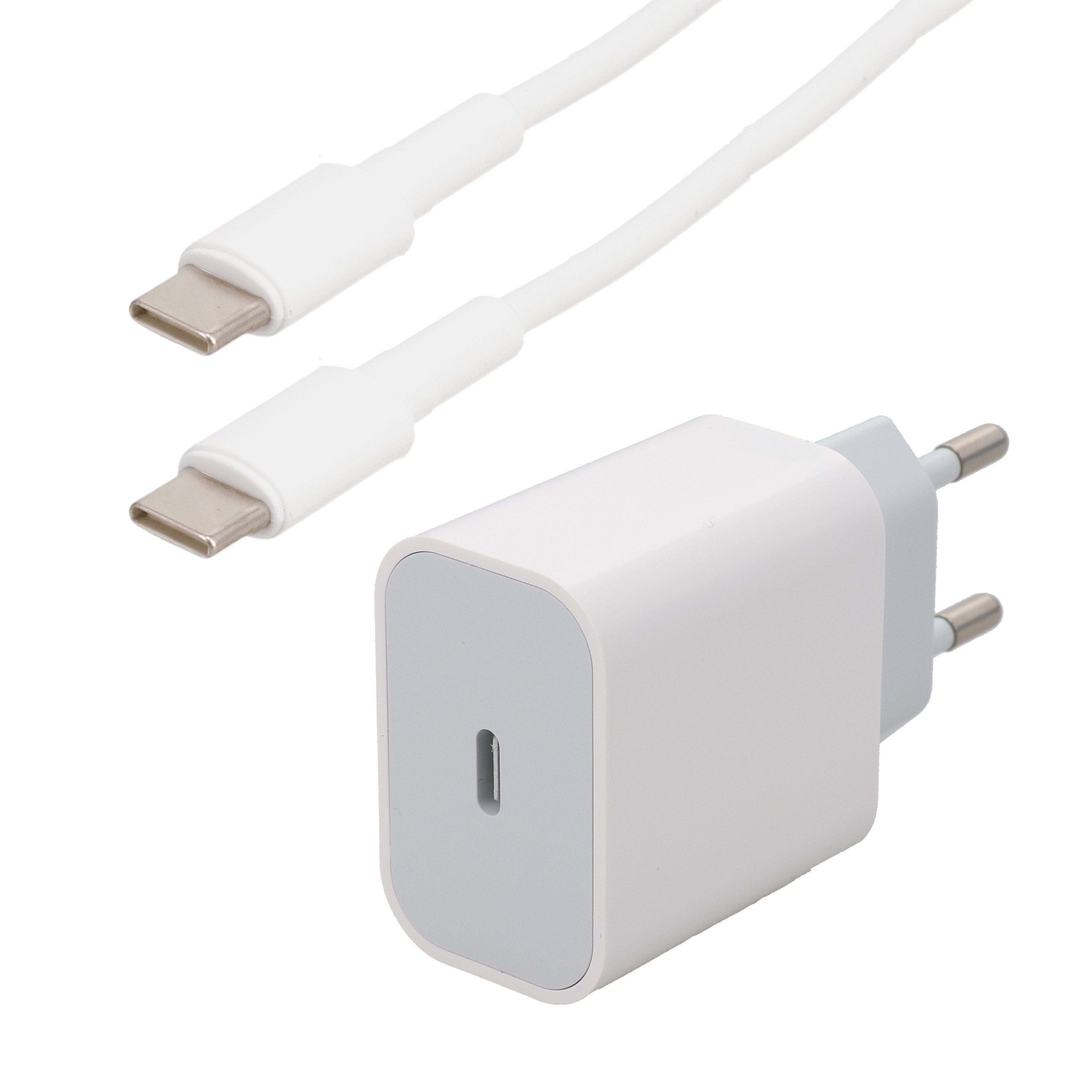 Erard - KIT chargeur mural USB C 30 W+ cordon USB C M/M - blanc -1m