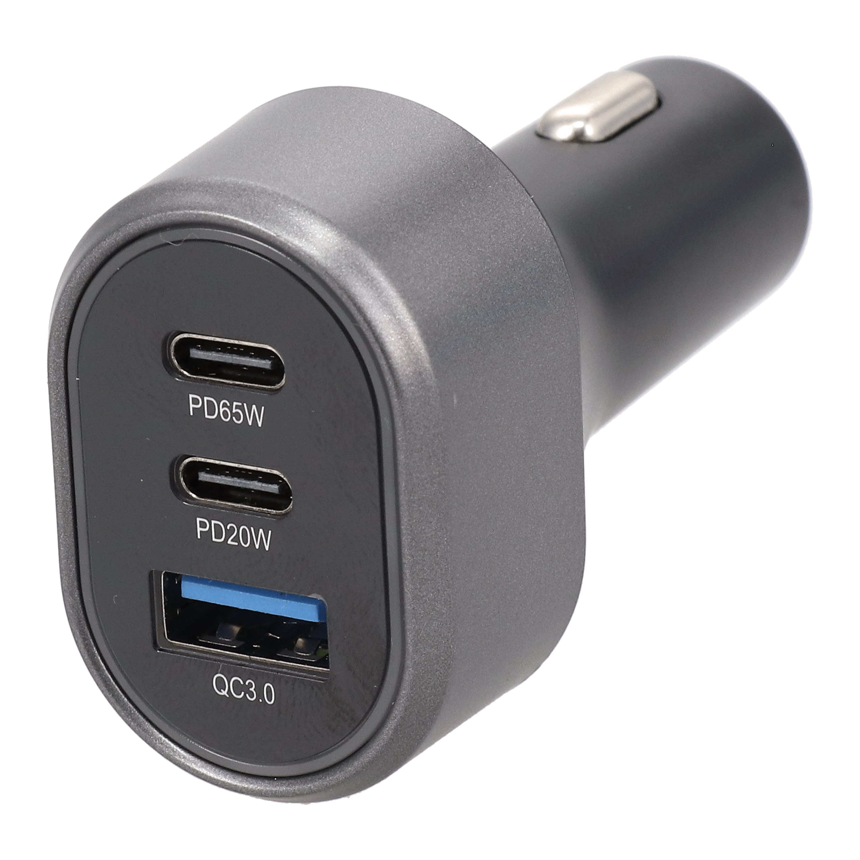 Erard - Chargeur Allume cigare  2 USB C (PD65W+ PD20W) +1 USB A (18W)