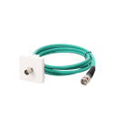 Erard - Plastron câblé 2 modules BNC F/M - obturateur LEGRAND - 45x45 mm - 5m