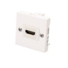 Erard - Plastron HDMI avec Keystone - 2 modules - obturateur LEGRAND - 8K - 45x45 mm