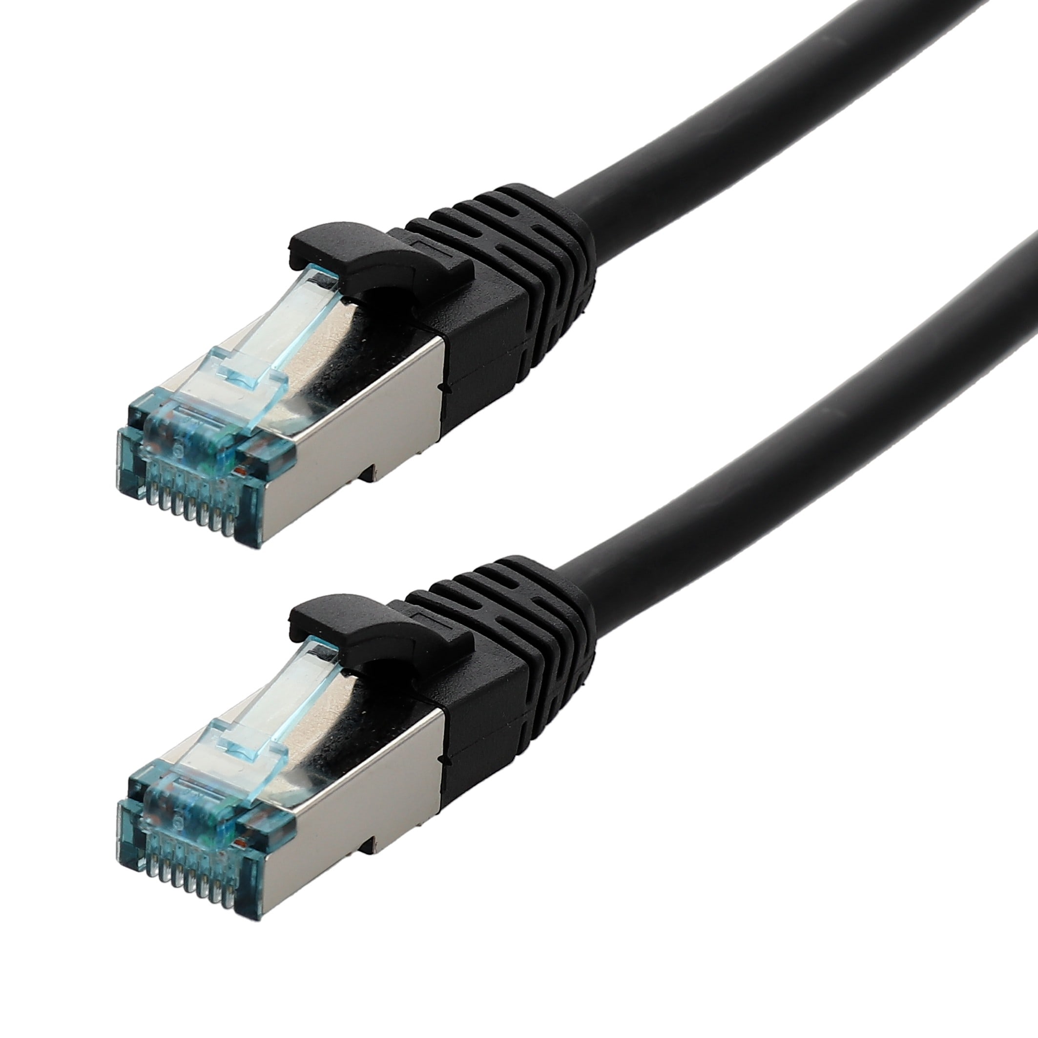 Erard - Cordon RJ45 M/M - Cat. 6a- S/FTP - Gaine LSZH noire- Snagless - 500MHz - 15m