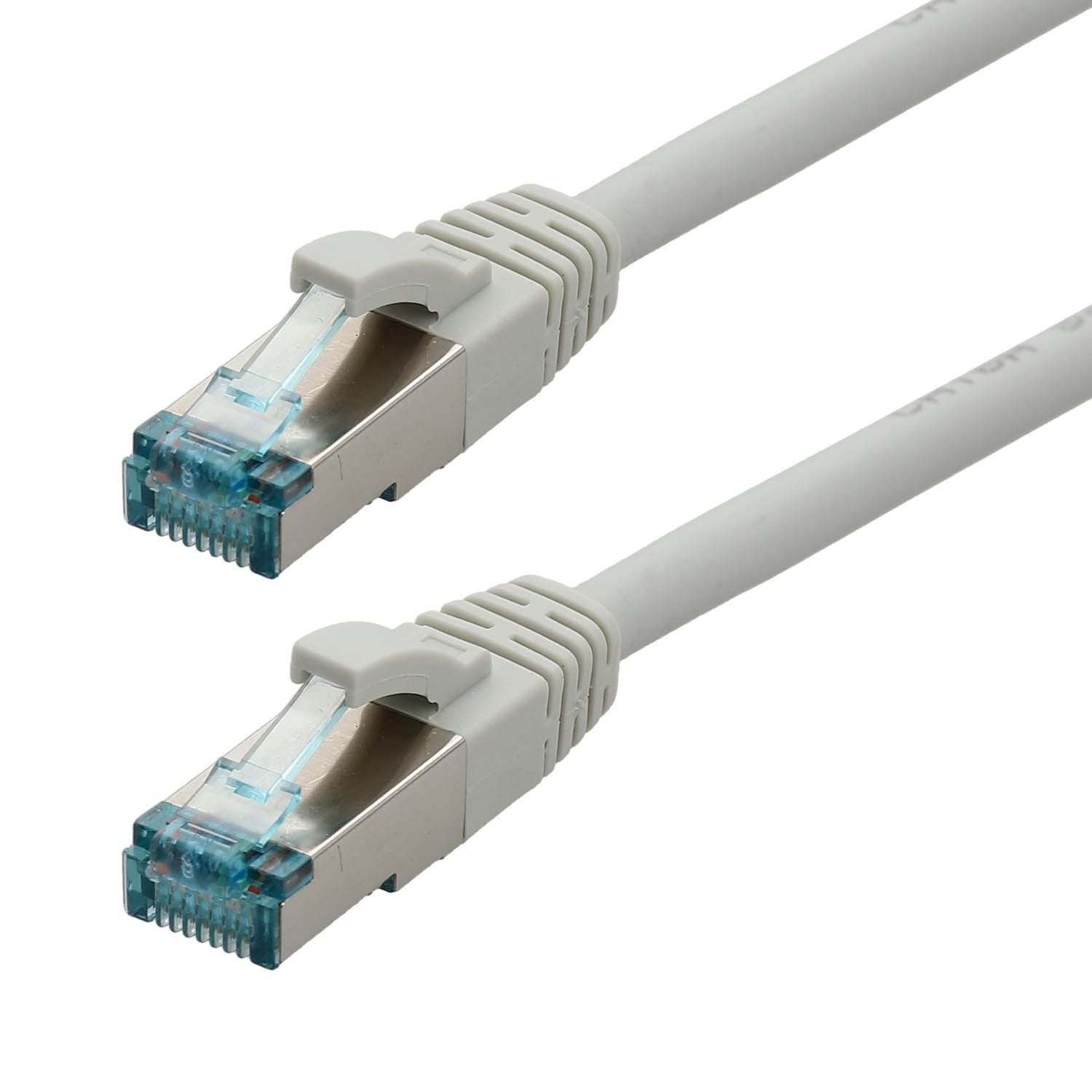 Erard - Cordon RJ45 M/M - Cat. 6a- S/FTP - Gaine LSZH grise- Snagless - 500MHz - 2m
