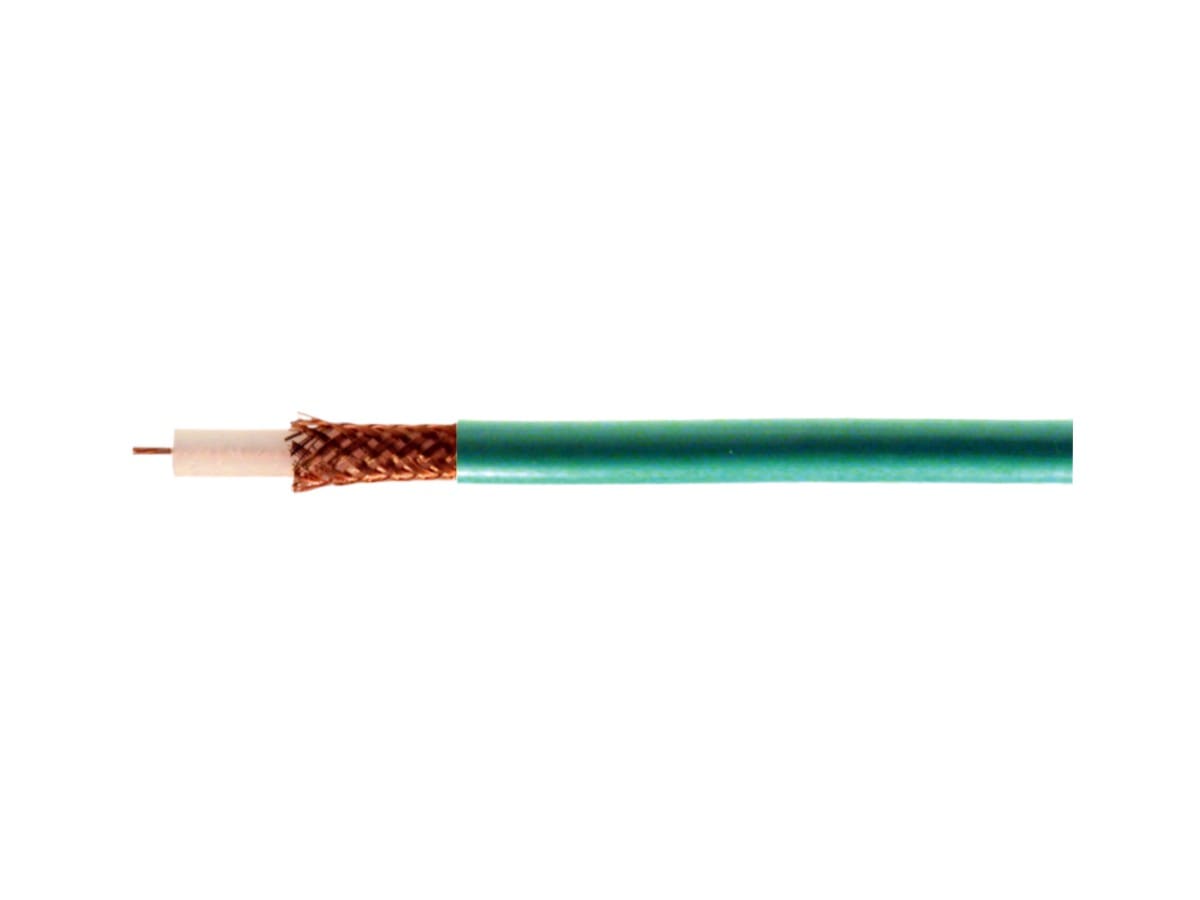 Erard - Câble coaxial vidéo-  75 ohms D 6mm - vert - vendu au mètre