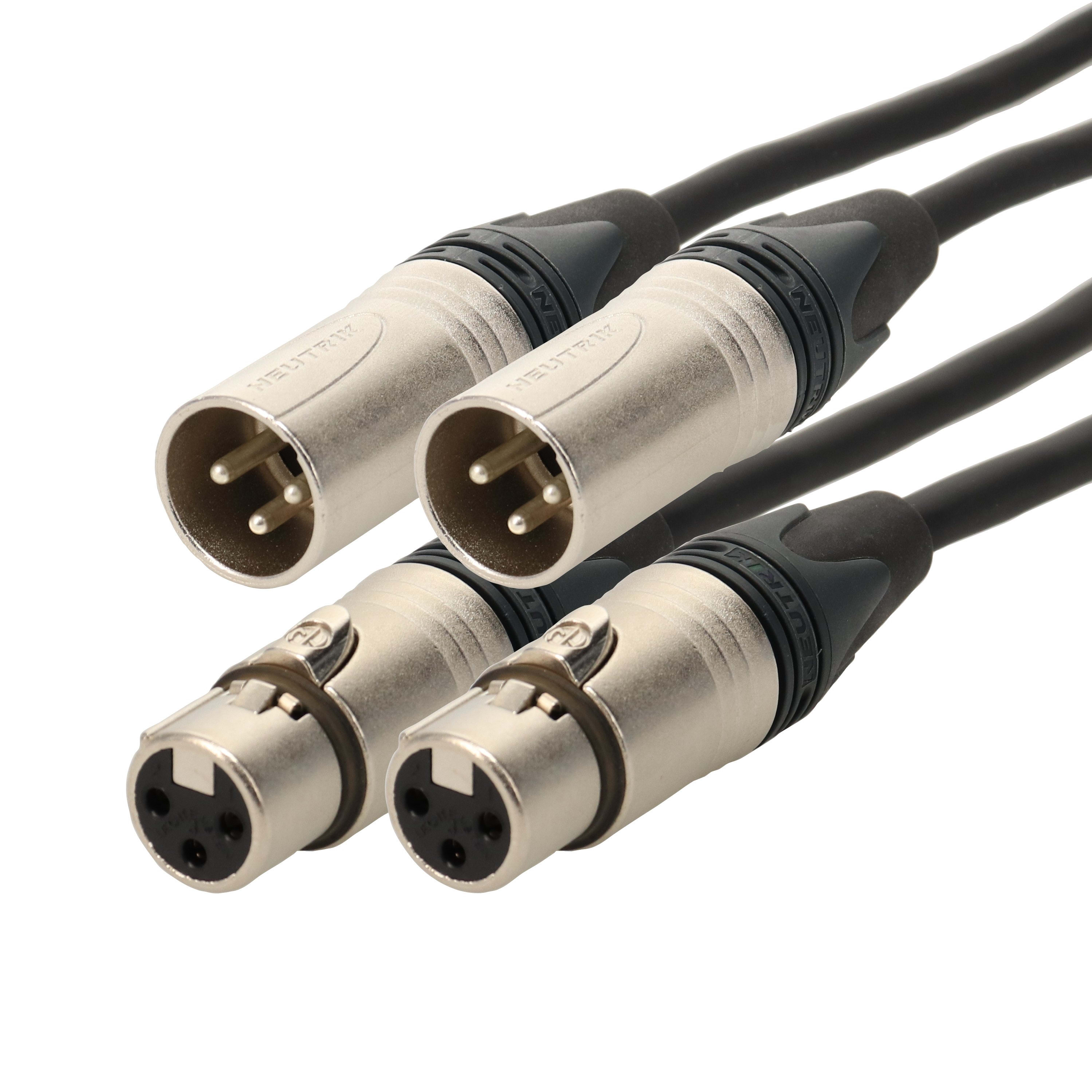 Erard - Cordon analogique  XLR 3 broches M / XLR 3 broches F - 2 paires -  - 30m