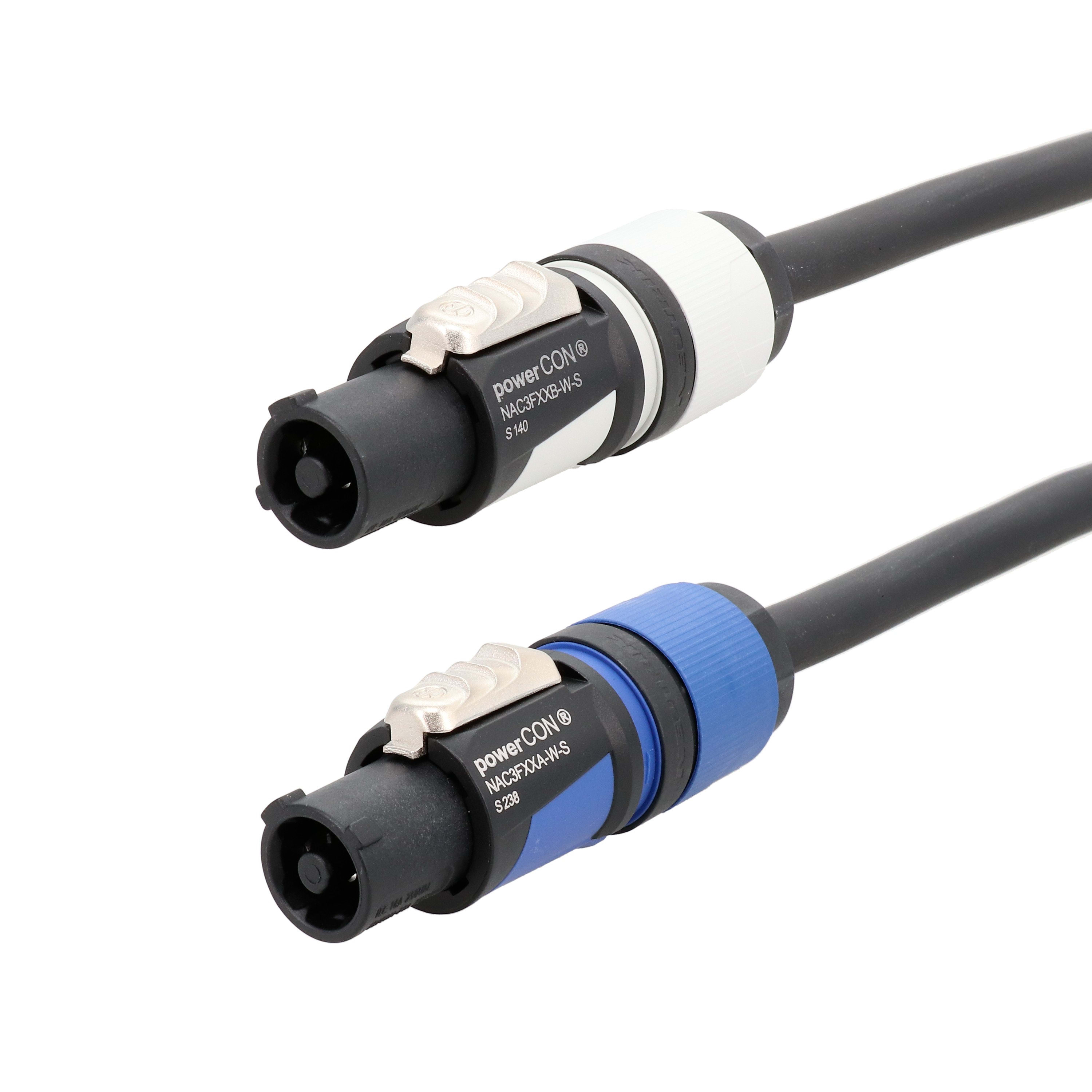 Erard - Cordon Powercon A M/B M - 3 x2,5 mm² - câble HO7 RNF  1m50