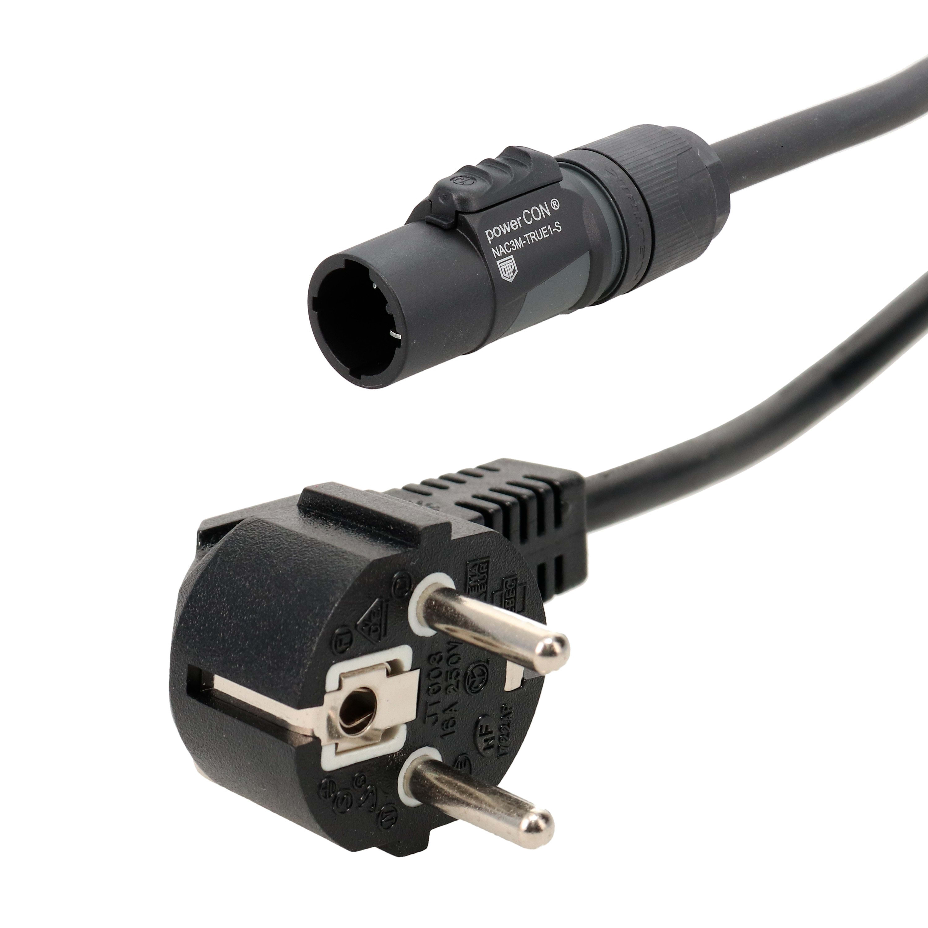 Erard - Cordon Powercon TRUE ONE TOP M/ 2P+T SHUKO - 3 x2,5 mm²- câble HO7 RNF - - 1m50