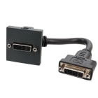 Erard - Plastron 2 modules DVI I F/F - 45x45 mm - 0m20 - anthracite