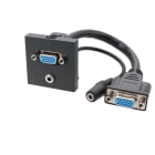 Erard - Plastron 2 modules - VGA+Jack 3.5mm - - 0m20 - anthracite