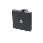 Erard - Plastron   avec 1 jack stéréo F - bornier à vis 3 points - 45x45 mm - anthracite