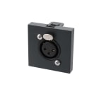 Erard - Plastron avec embase NEUTRIK XLR F 3 broches à souder - anthracite