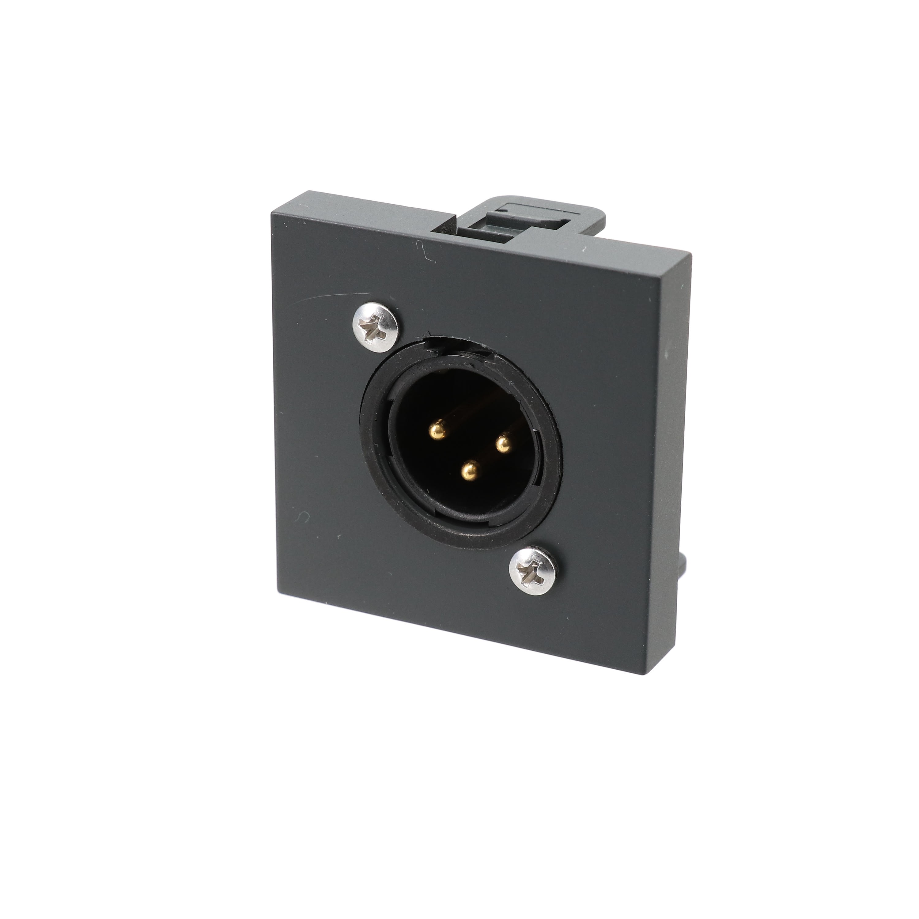 Erard - Plastron avec embase NEUTRIK XLR M 3 broches à visser - 45x45 mm