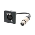 Erard - Plastron câblé  XLR 3b F/F - 45x45 mm - 0m20 - anthracite