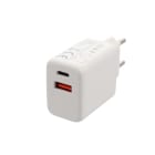 Erard - Chargeur 2 USB A+C - sur secteur 230V -QC3.0 PD 20W - blanc