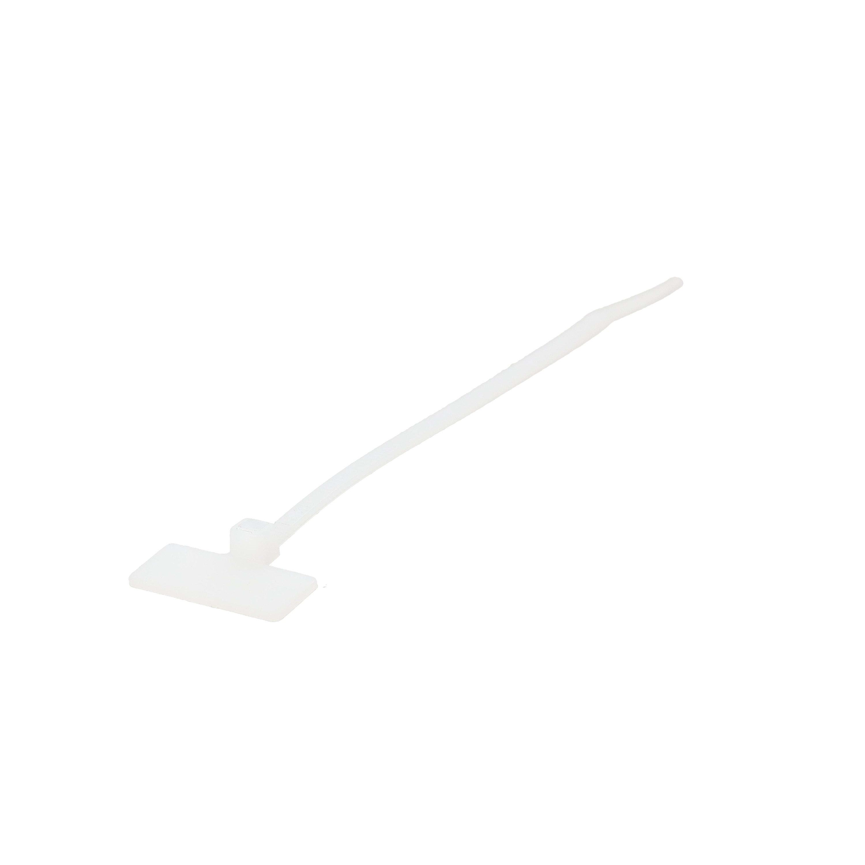 Erard - Collier de serrage avec étiquette blanc 110 x 2,5mm