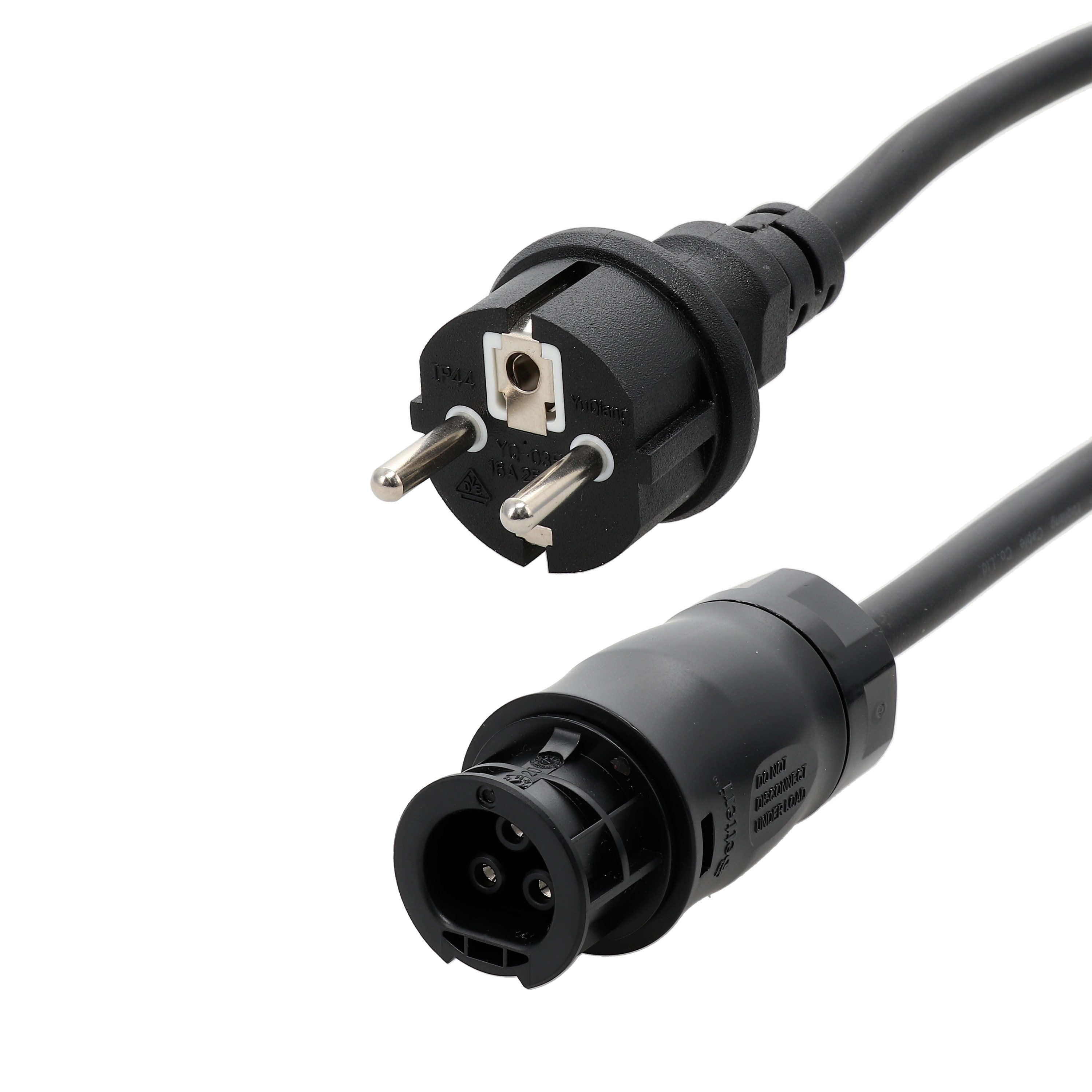 Erard - cordon electr HO7 RNF -  3x 1,5mm² - 3 pôles BC01 femelle/2 pôles + T mâle - 3m