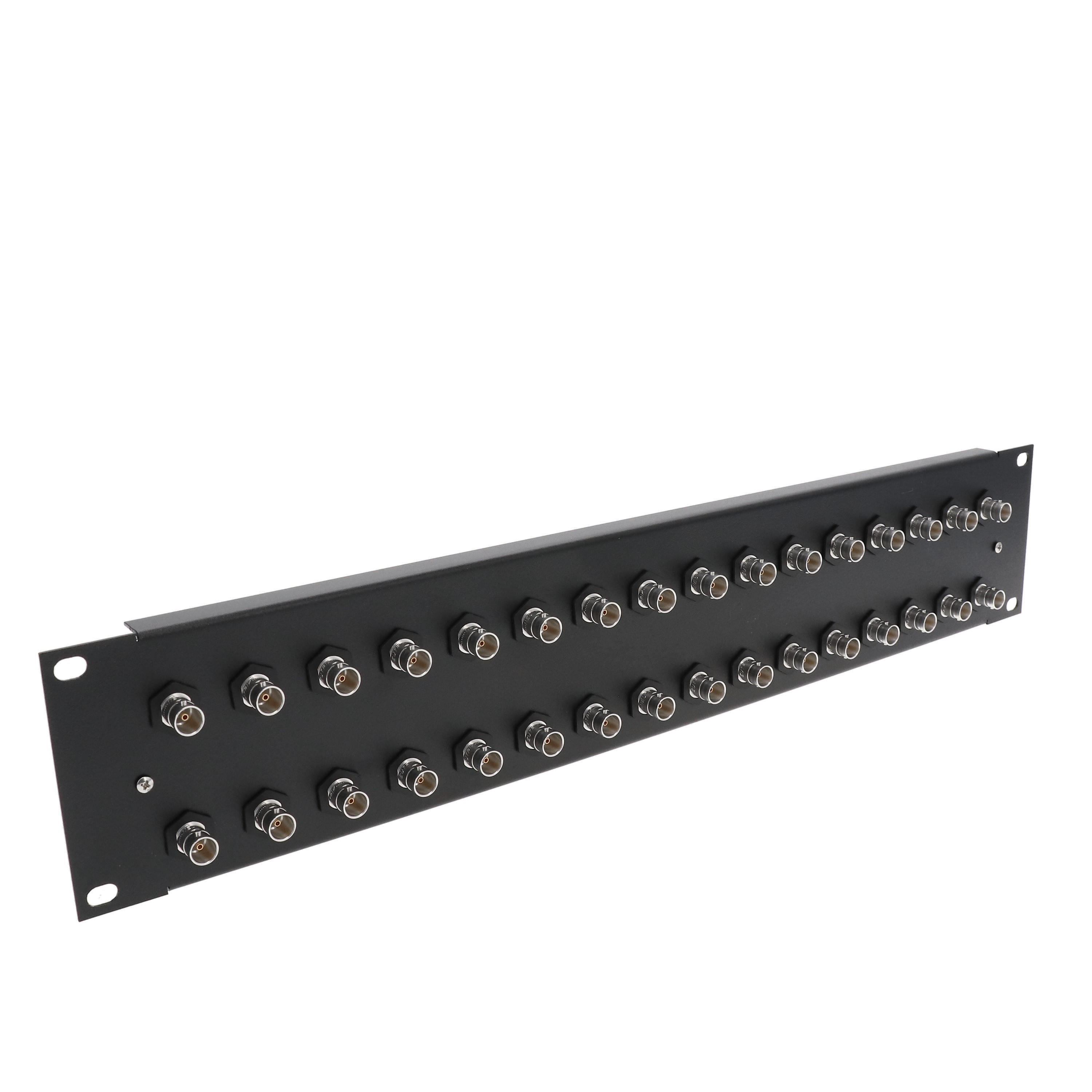 Erard - Panneau de brassage - acier 1,2mm - 32 traversées NEUTRIK BNC FF - 2U - noir