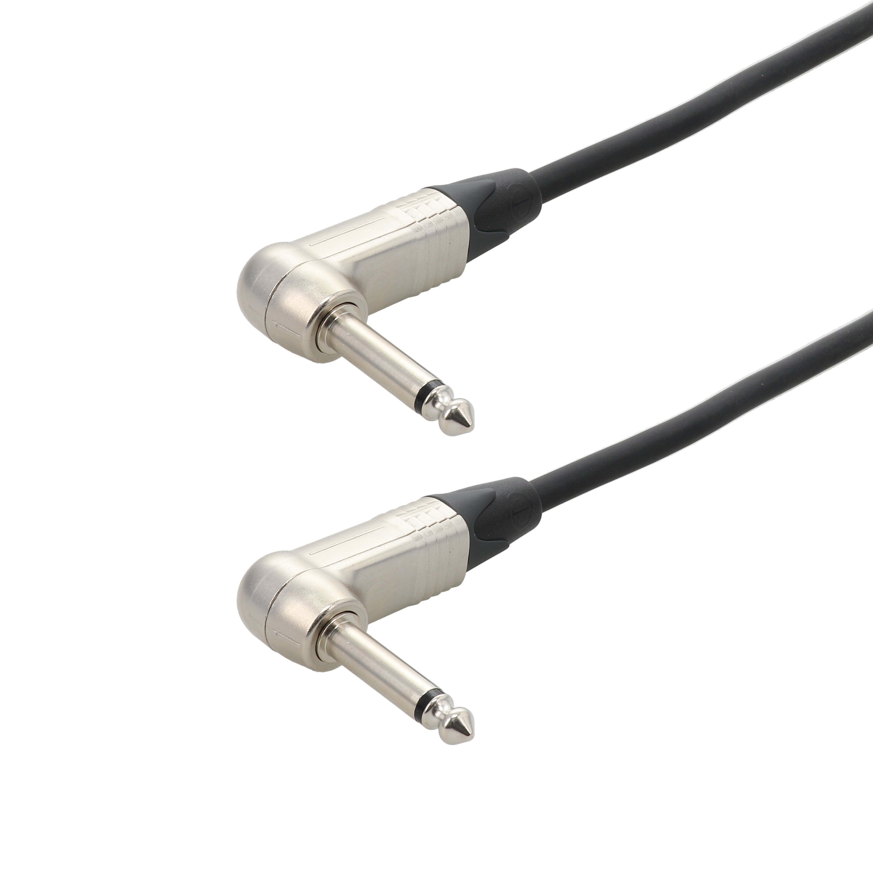 Erard - Cordon Jack 6.35 mono -  M/M - connecteurs coudés NEUTRIK - 3m