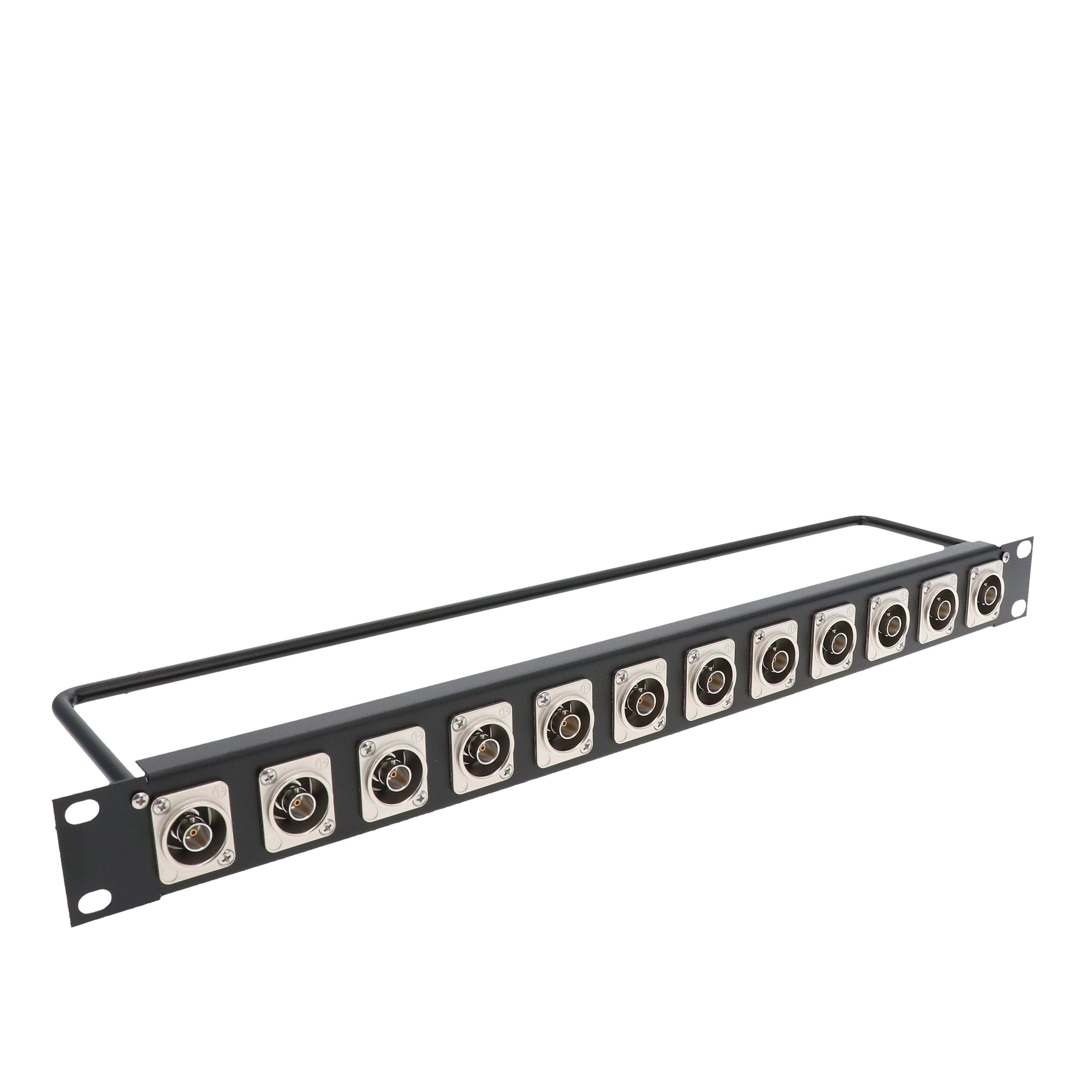 Erard - Panneau de brassage vidéo BNC 3G - 12 empreintres série D - 1U - noir