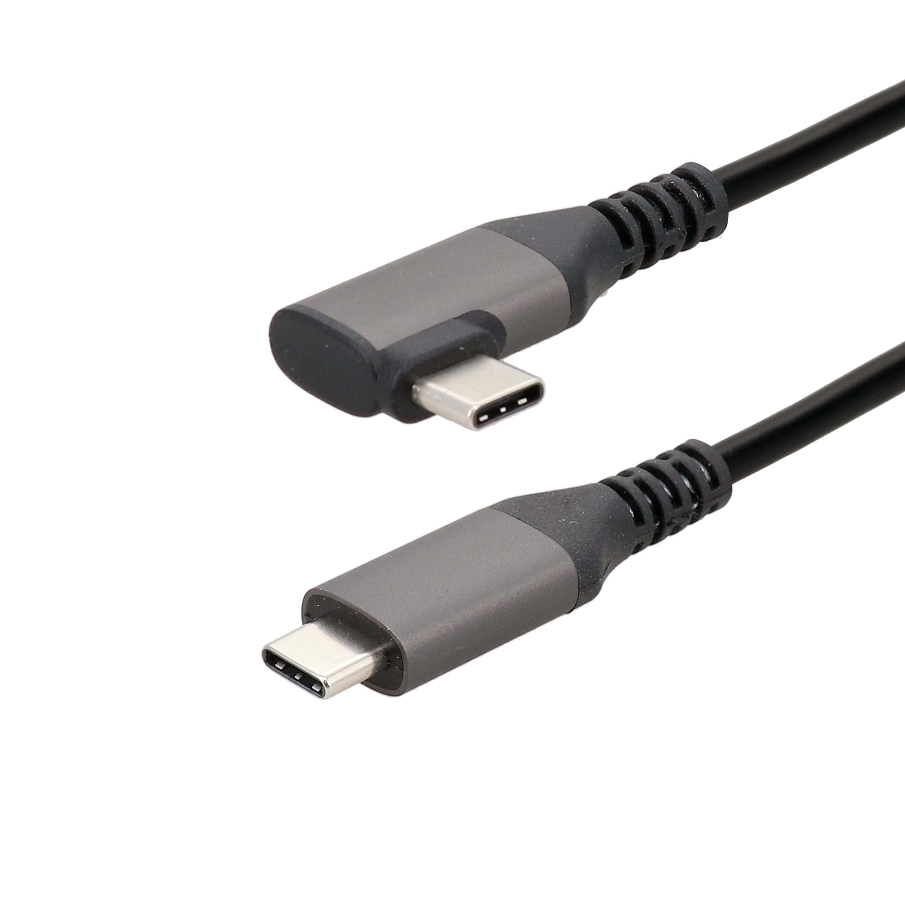 Erard - Cordon USB 3.2 gen 2 - C M droit /M coudé - 5A - noir - 1m