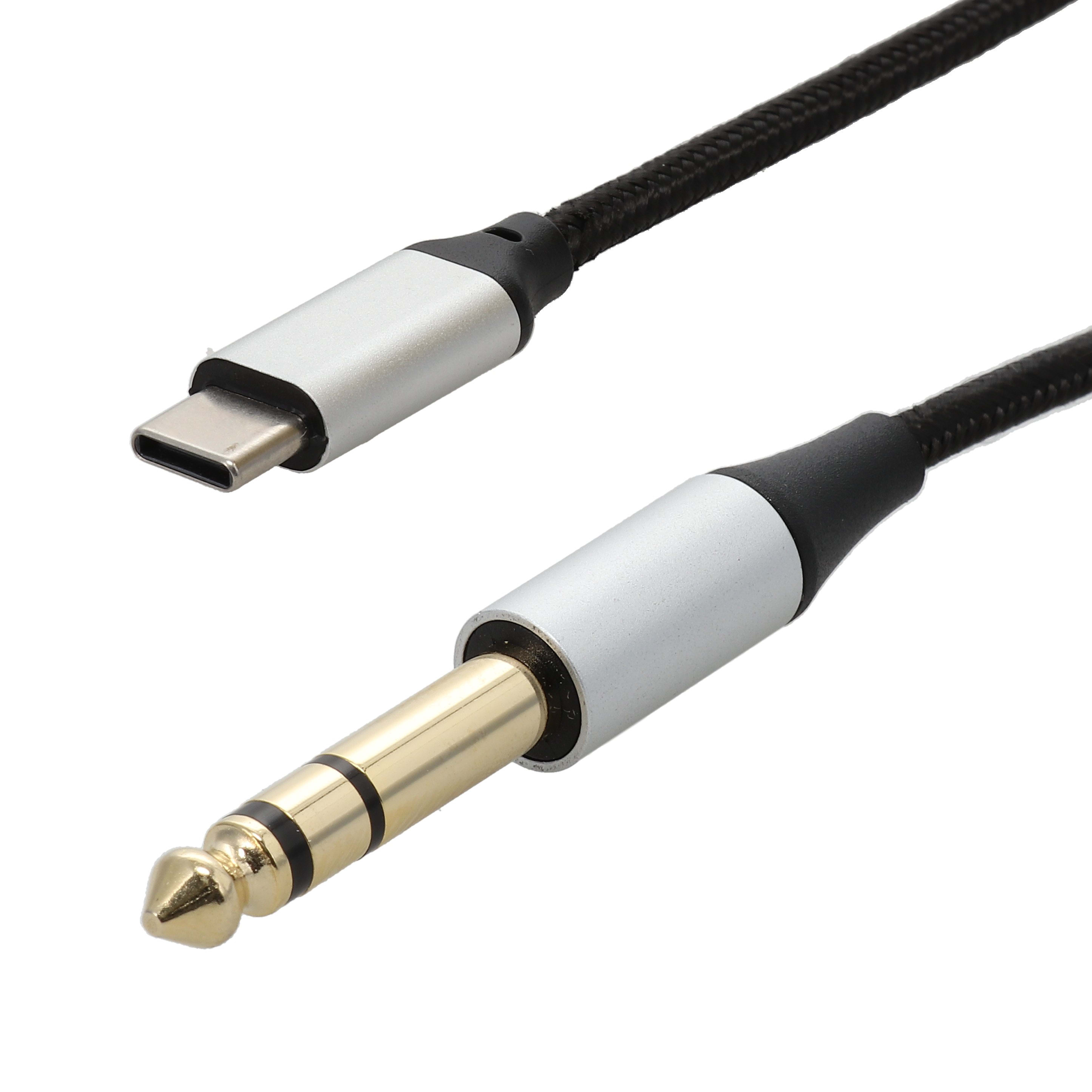 Erard - Cordon USB C M / Jack 6.35 M - 1m - connecteur jack plaqué or